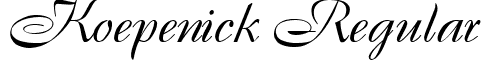 Koepenick Regular font - Koepenick.ttf