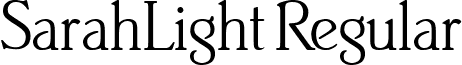 SarahLight Regular font - SarahLight.ttf