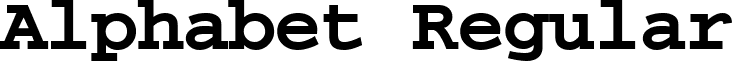 Alphabet Regular font - Alphabet.ttf