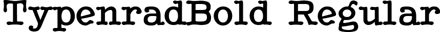 TypenradBold Regular font - TypenradBold.ttf