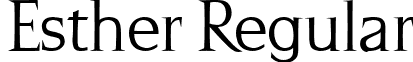 Esther Regular font - Esther.ttf