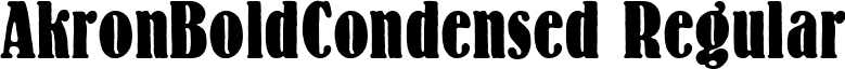 AkronBoldCondensed Regular font - AkronBoldCondensed.ttf