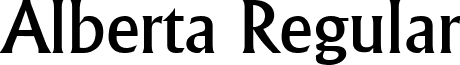 Alberta Regular font - albertaregular.ttf