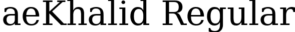 aeKhalid Regular font - ae_Khalid.ttf