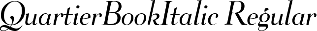 QuartierBookItalic Regular font - QuartierBookItalic.ttf