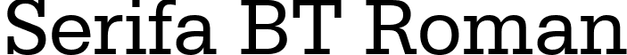Serifa BT Roman font - Serifa BT.ttf