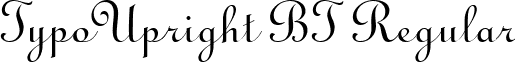 TypoUpright BT Regular font - TypoUpright BT.ttf