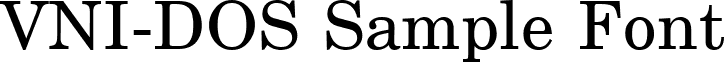VNI-DOS Sample Font font - VNI-DOS Sample Font .ttf