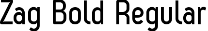 Zag Bold Regular font - Zag Bold.ttf