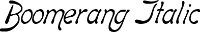 Boomerang Italic font - Boomerang.ttf