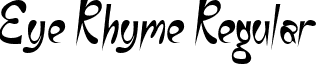 Eye Rhyme Regular font - Eye Rhyme.ttf