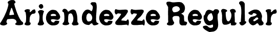 Ariendezze Regular font - Ariendezze.ttf