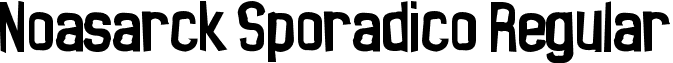 Noasarck Sporadico Regular font - Noasarck Sporadico.otf