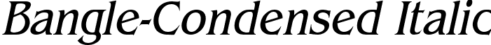 Bangle-Condensed Italic font - Bangle-Condensed.ttf