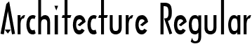 Architecture Regular font - Architecture.ttf