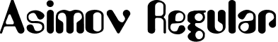 Asimov Regular font - Asimov.ttf