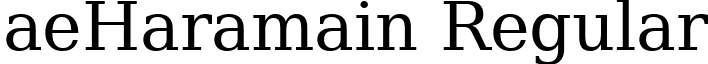 aeHaramain Regular font - ae_Haramain.ttf