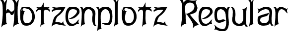 Hotzenplotz Regular font - Hotzenplotz.ttf