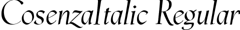 CosenzaItalic Regular font - CosenzaItalic.ttf