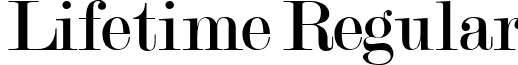 Lifetime Regular font - Lifetime.ttf