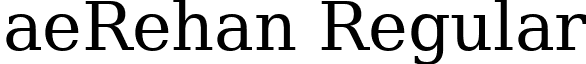 aeRehan Regular font - ae_Rehan.ttf