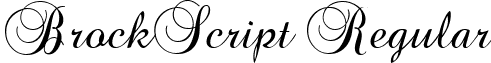 BrockScript Regular font - BrockScript.ttf