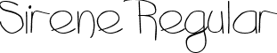 Sirene Regular font - Sirene.ttf