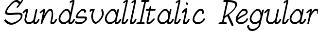 SundsvallItalic Regular font - SundsvallItalic.ttf