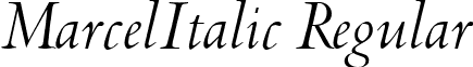 MarcelItalic Regular font - MarcelItalic.ttf