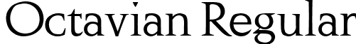 Octavian Regular font - Octavian.ttf