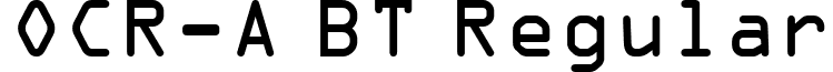 OCR-A BT Regular font - OCR-A BT.ttf