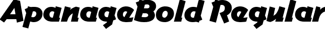 ApanageBold Regular font - ApanageBold.ttf