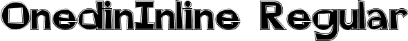 OnedinInline Regular font - OnedinInline.ttf