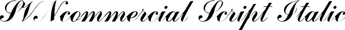 SVNcommercial Script Italic font - SVNcommercial Script.ttf