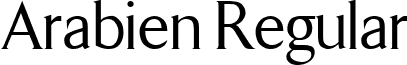 Arabien Regular font - Arabien.ttf