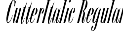 CutterItalic Regular font - CutterItalic.ttf