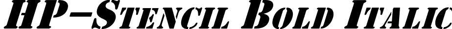 HP-Stencil Bold Italic font - HP-Stencil.ttf