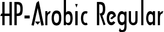 HP-Arobic Regular font - HP-Arobic.ttf