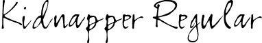 Kidnapper Regular font - Kidnapper.ttf