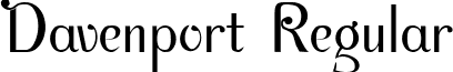 Davenport Regular font - Davenport.ttf