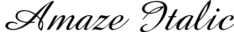Amaze Italic font - Amaze.ttf