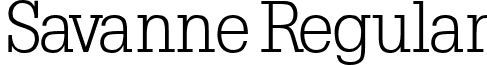 Savanne Regular font - Savanne.ttf