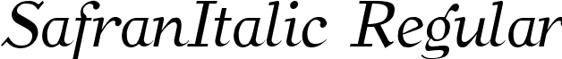 SafranItalic Regular font - SafranItalic.ttf