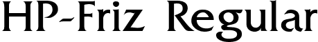 HP-Friz Regular font - HP-Friz.ttf