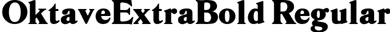 OktaveExtraBold Regular font - OktaveExtraBold.ttf