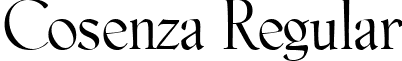 Cosenza Regular font - Cosenza.ttf