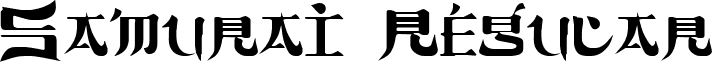 Samurai Regular font - Samurai.ttf