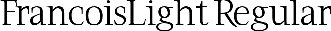 FrancoisLight Regular font - FrancoisLight.ttf