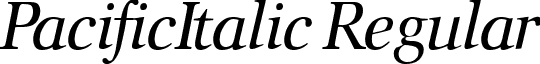 PacificItalic Regular font - PacificItalic.ttf