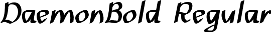 DaemonBold Regular font - DaemonBold.ttf